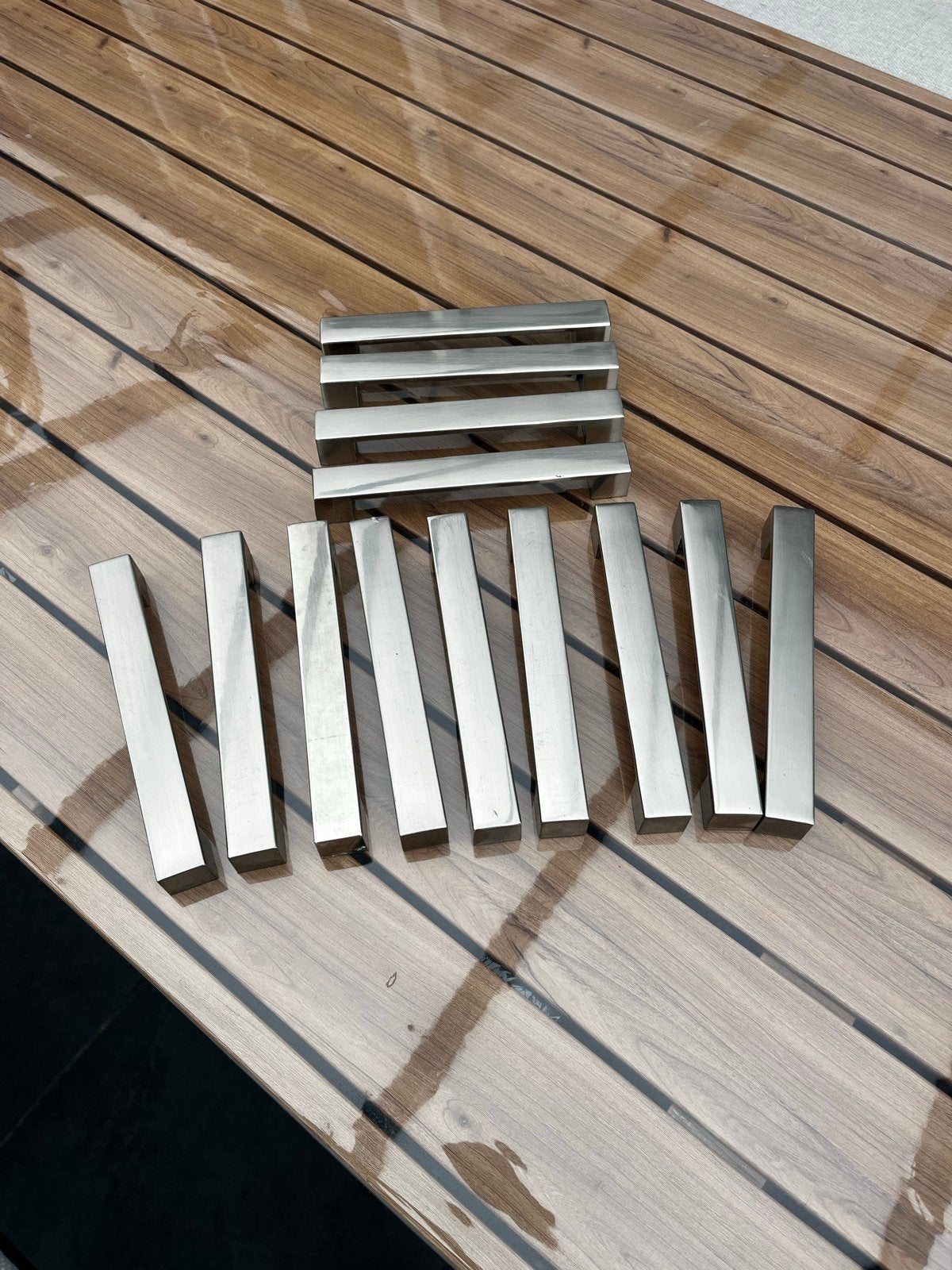 13x handgrepen RVS-look, Gebruikt, IKEA, Zilver, Ophalen of Verzenden