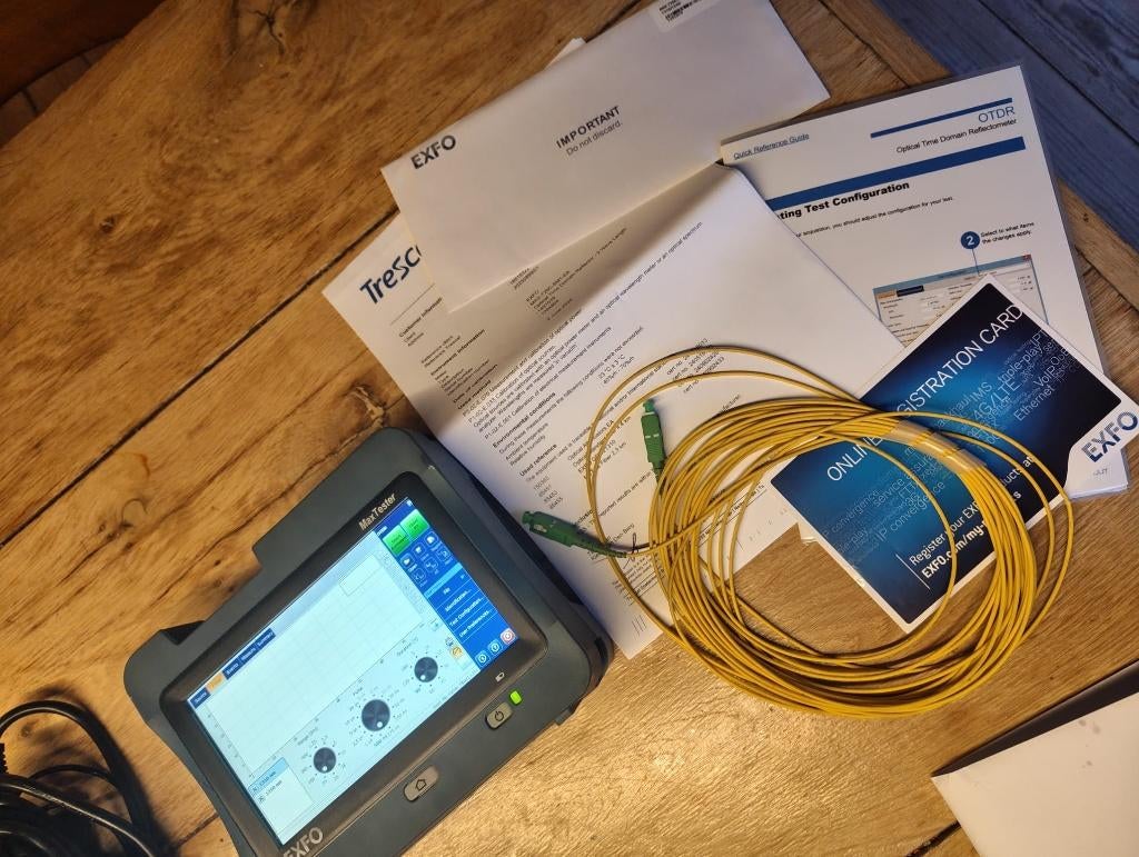 EXFO MaxTester 720C OTDR (SM) +Kalibratie, Ophalen of Verzenden, Zo goed als nieuw, Overige meters