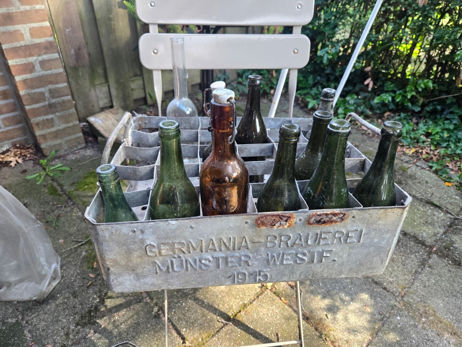 WO1/WW1 Duits bierkrat uit 1915, Ophalen, Landmacht, Duitsland