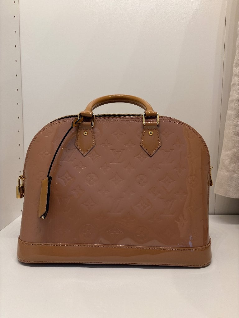Louis Vuitton Alma Vernis PM, Ophalen of Verzenden, Zo goed als nieuw, Roze, Handtas