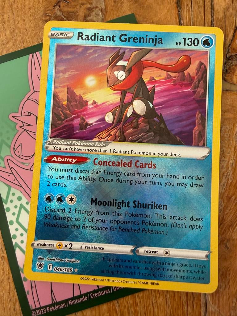 Radiant Greninja 046/189, Ophalen of Verzenden, Nieuw, Losse kaart