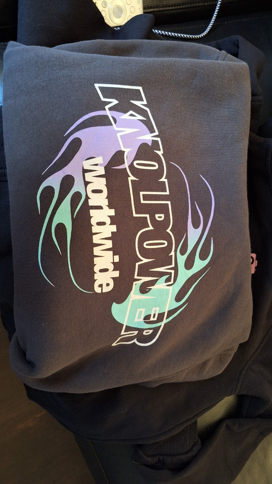 Grijze hoodie met vlammenprint KnolPower - amper gedragen, Ophalen of Verzenden, Zo goed als nieuw