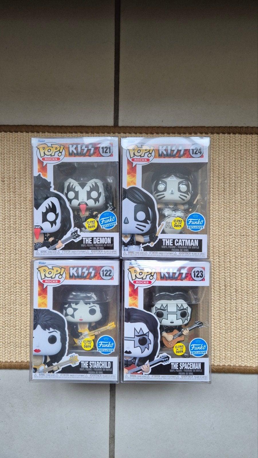 KISS Funko Pop! Rocks GITD Exclusive (4 stuks), Verzamelen, Ophalen, Zo goed als nieuw