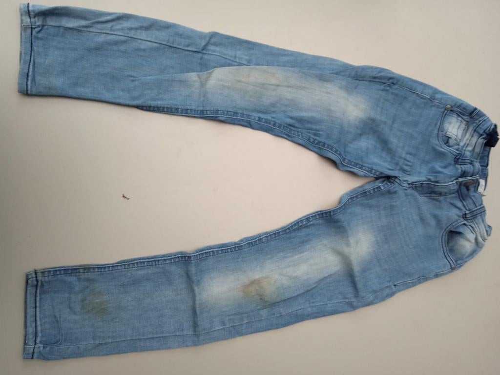 Gedragen blauwe jeans, Blauw, Overige jeansmaten, Ophalen of Verzenden, Onbekend