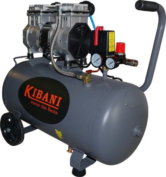 Kibani Olievrije Compressor | 50 Liter, Doe-het-zelf en Verbouw, Ophalen, 6 tot 10 bar, Nieuw, Minder dan 200 liter/min
