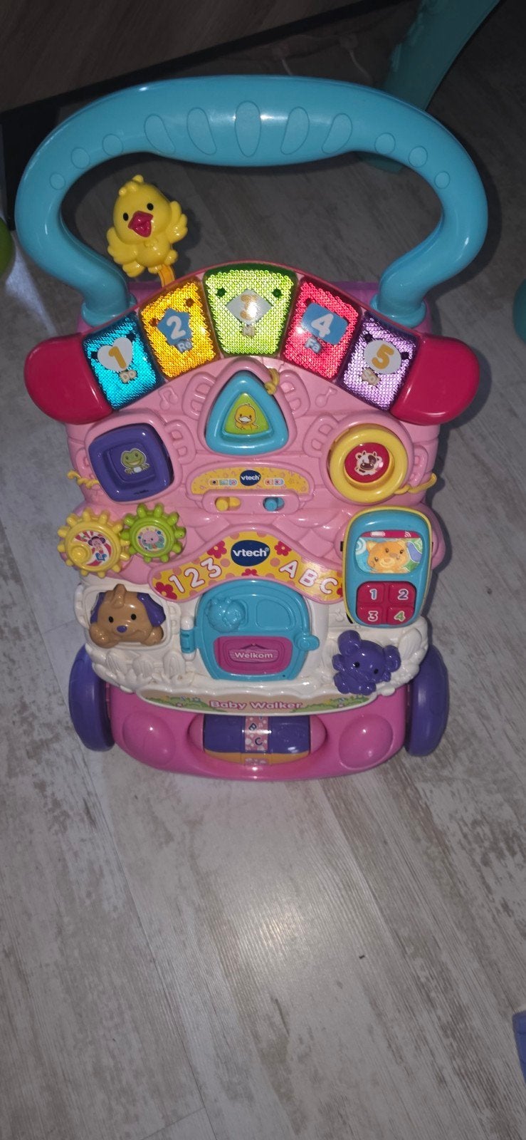 VTech Baby Walker Loopkarretje Roze Meisjes, Ophalen of Verzenden, Gebruikt, Overige typen, Met licht