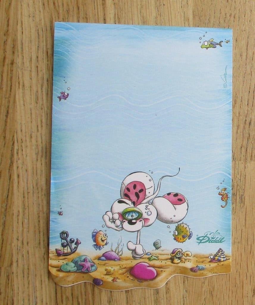 Diepzeeduiker diddl blokje 13x8,5 46 velletjes+achterkaft, Verzamelen, Diddl, Ophalen of Verzenden, Diddl, Zo goed als nieuw, Overige typen