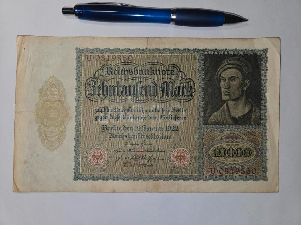 Bankbiljet Duitsland 10.000 mark 1922 P#70, Postzegels en Munten, Bankbiljetten | Europa | Niet-Eurobiljetten, Verzenden, Duitsland