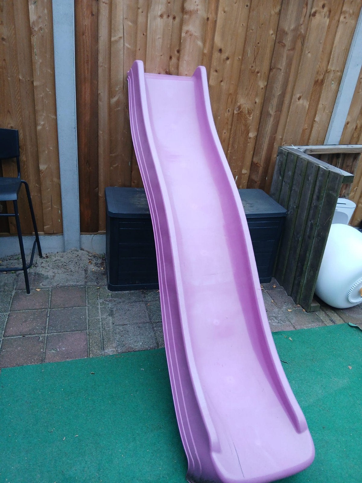 Roze glijbaan voor speelhuisje, Ophalen, Gebruikt, Glijbaan, Aanbouwonderdeel