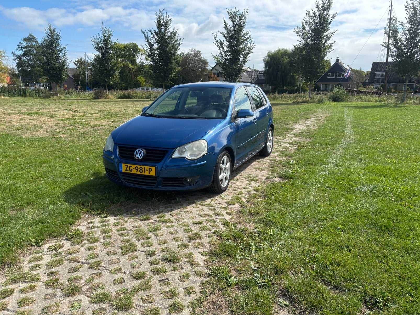 Volkswagen Polo 1.4 16V - Airco - Trekhaak - Bj 2007 - Blauw, Auto's, Volkswagen, Voorwielaandrijving, Stof, Zwart, 4 cilinders