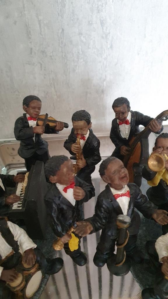 9 Jazz Orkest beeldjes en Clowns beeldjes., Verzamelen, Beelden en Beeldjes, Ophalen of Verzenden, Zo goed als nieuw, Fantasy
