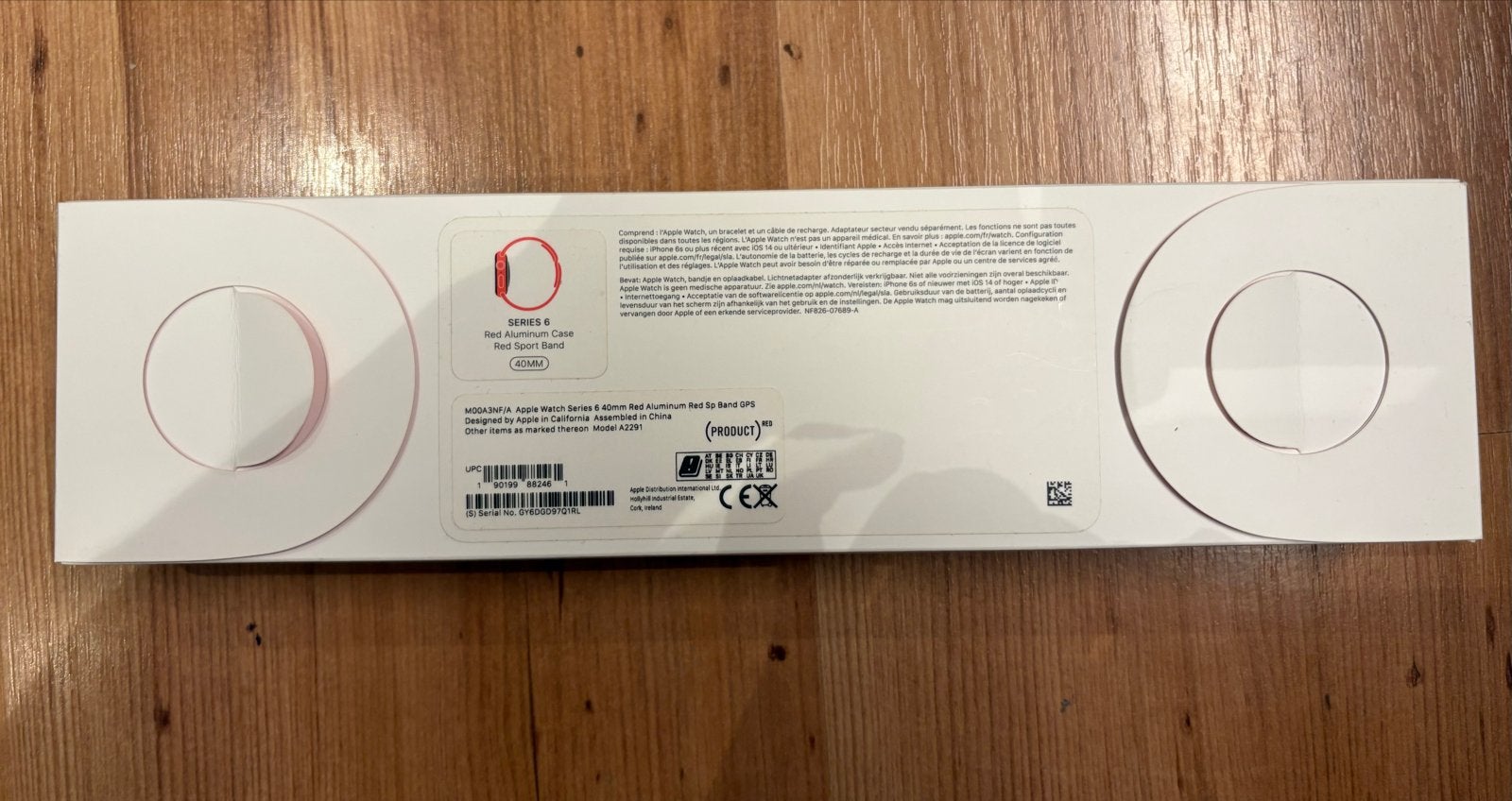 Apple Watch Series 6 (PRODUCT)RED 40mm, IOS, Ophalen of Verzenden, Waterdicht, Rood