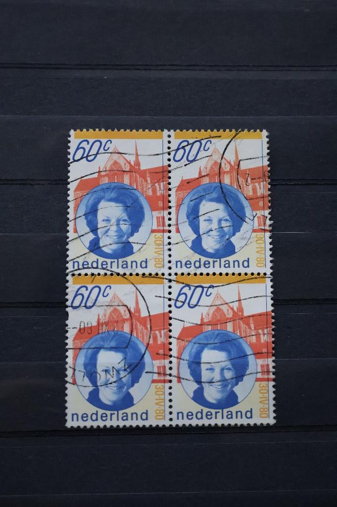 Nederland Blok 4 zegels NVPH 1200 Gestempeld., Postzegels en Munten, Postzegels | Nederland, Ophalen of Verzenden, Na 1940, Postfris