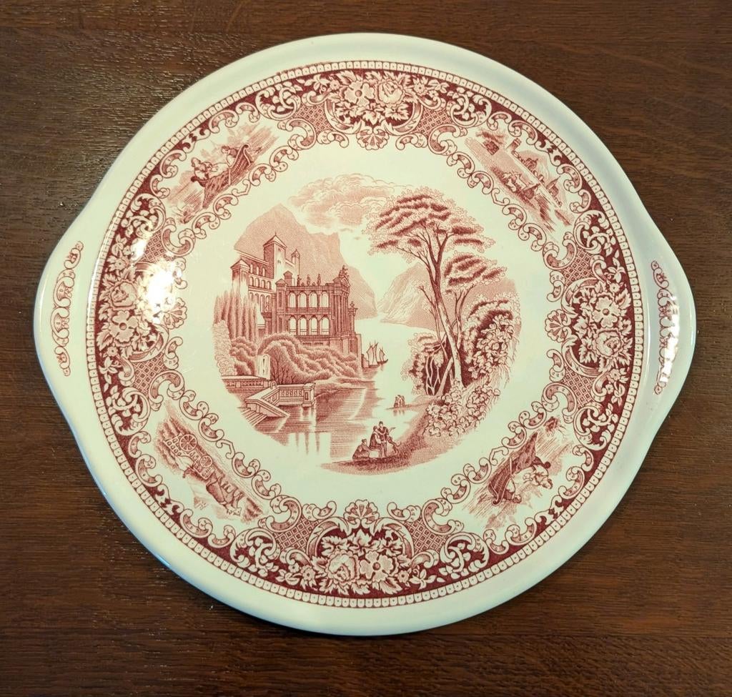 Rood-wit bord Old England Cambridge 31 cm, Ophalen