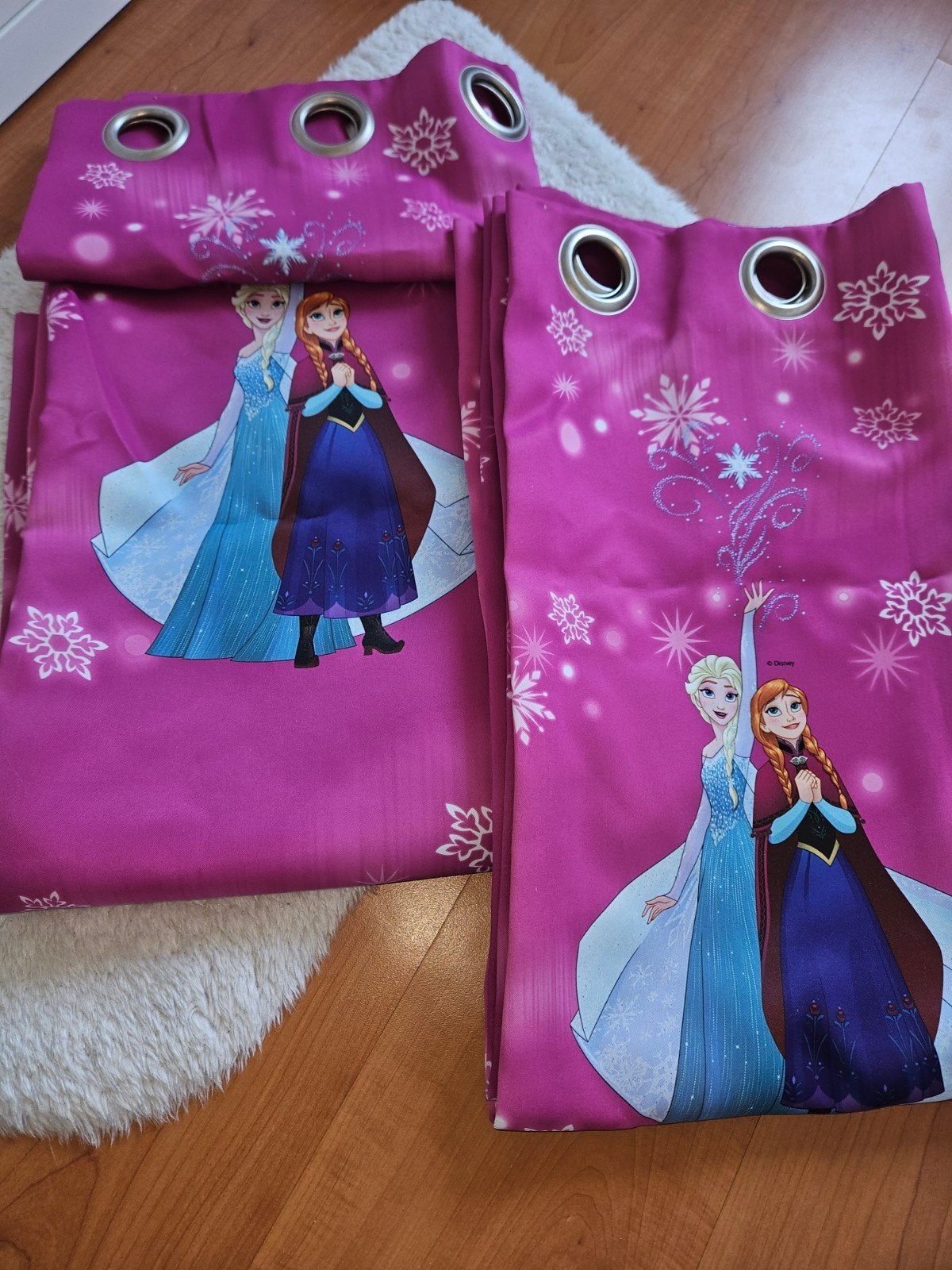 Frozen Gordijnen - Elsa en Anna - Roze/Paars, Ophalen of Verzenden, Gebruikt