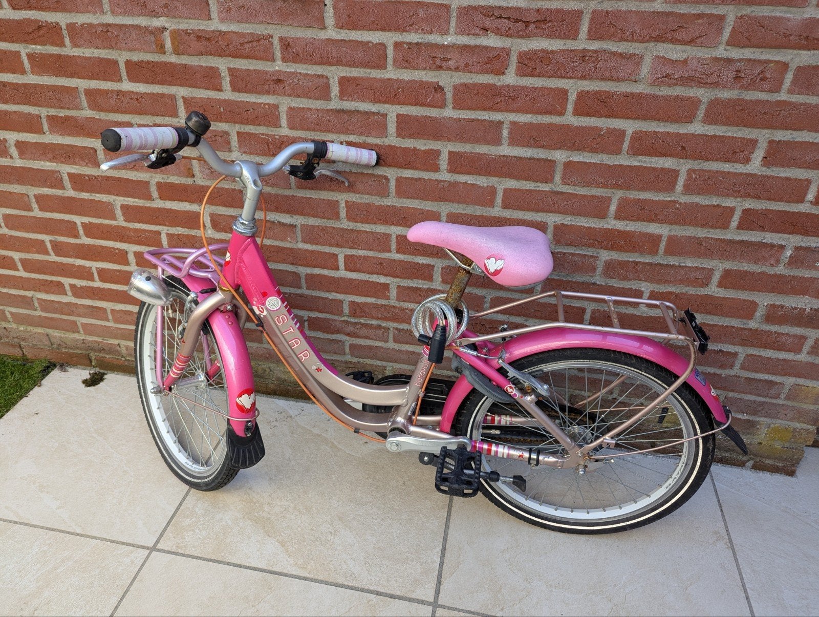Batavus Star kinderfiets 20 inch - Roze, Fietsen en Brommers, Ophalen, Gebruikt, Batavus, Terugtraprem