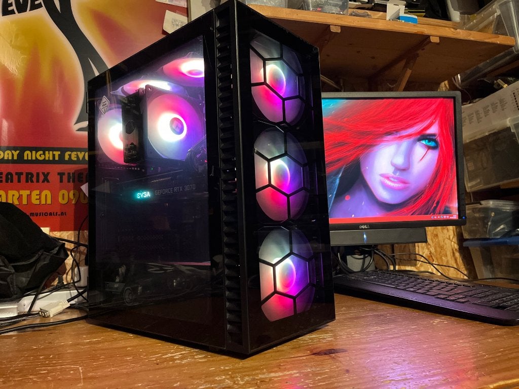 Dikke RGB Game-PC Intel i7-12700KF/RTX3070/32GB/1500GB SSD, Ophalen, 32 GB, 1500GB, Zo goed als nieuw