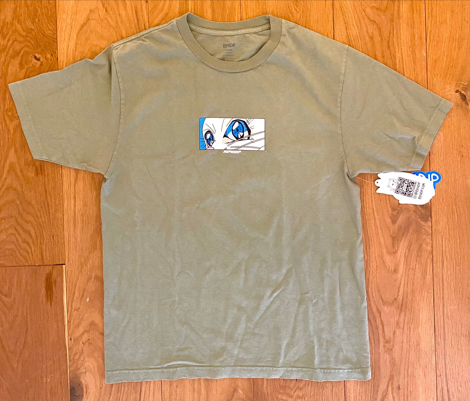 Ripndip T-shirt Large Kaki Groen Nieuw met kaartjes, Ophalen of Verzenden, Nieuw, Maat 52/54 (L), Groen