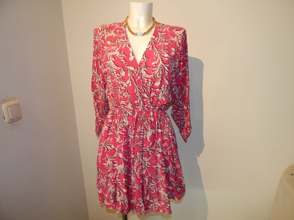 Isabel Marant Etoile fucia roze jurk mooie sierlijke print M