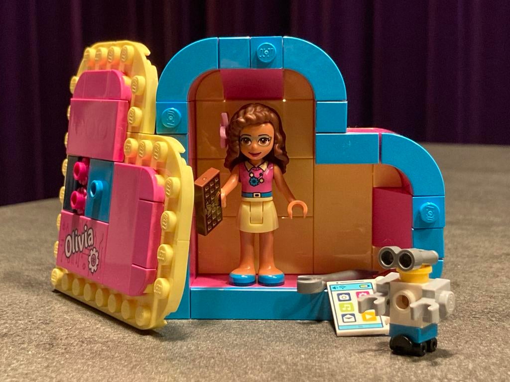 LEGO Friends 41357 Olivia's hartvormige doos, Ophalen of Verzenden, Zo goed als nieuw, Complete set, Lego