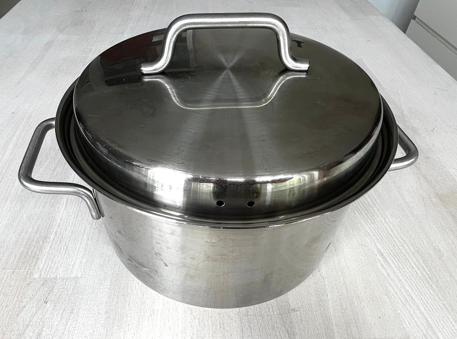 Select roesvrijstalen pan diameter 21 cm, Ophalen of Verzenden, Rvs, Kookpan, Met handvatten