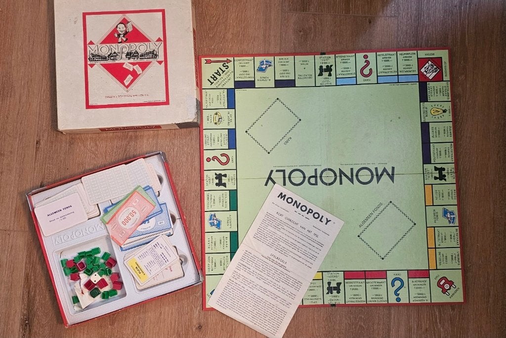 Vintage Monopoly Smeets & Schippers ca. 1973, Vijf spelers of meer, Ophalen of Verzenden, Gebruikt