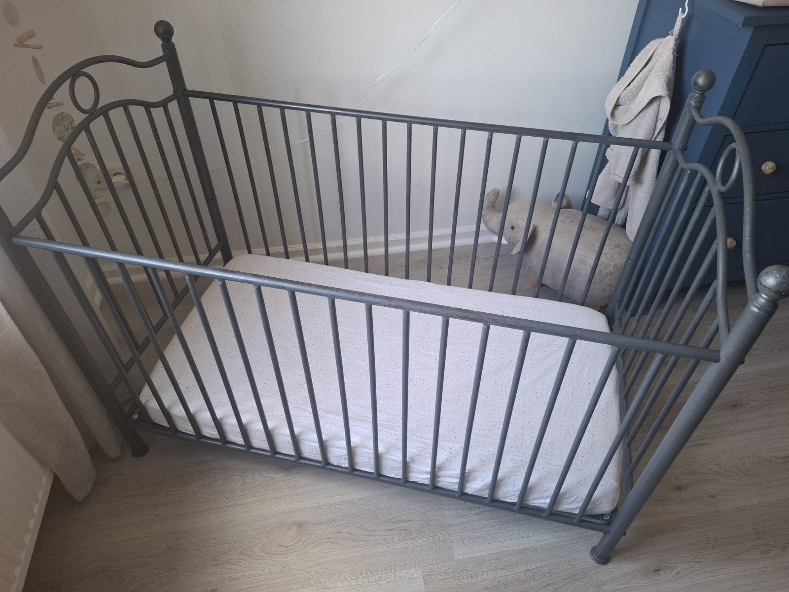 Ledikant met Matras en Beddengoed, Zgan, Ophalen, Zo goed als nieuw, Ledikant