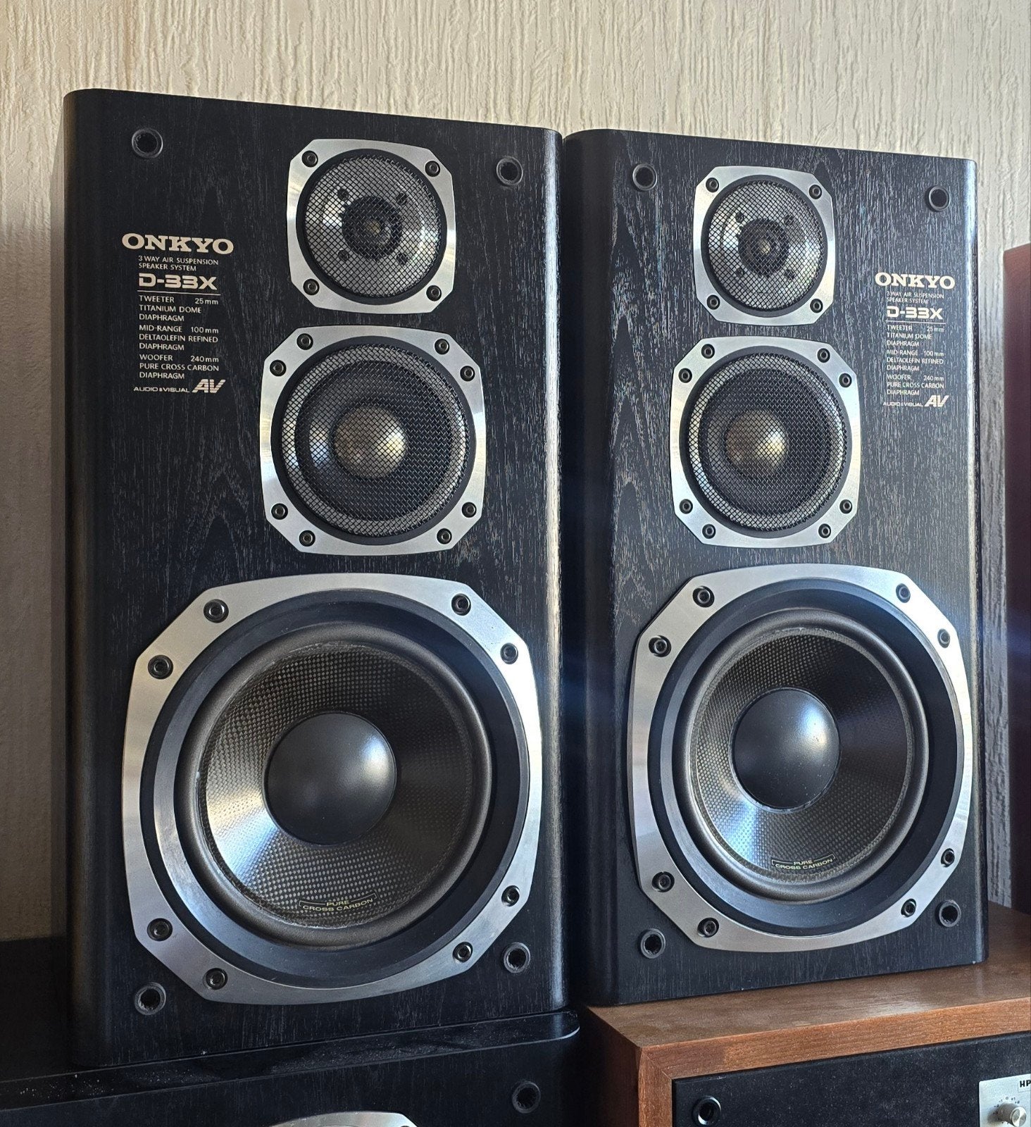 Onkyo D-33X Speakerset - Krachtig Geluid, Gebruikt, Speakerset, Ophalen of Verzenden, 60 tot 120 watt