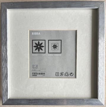9x IKEA RIBBA Fotolijst - Grijs/zilver, Ophalen, Gebruikt, Met glas, Hout