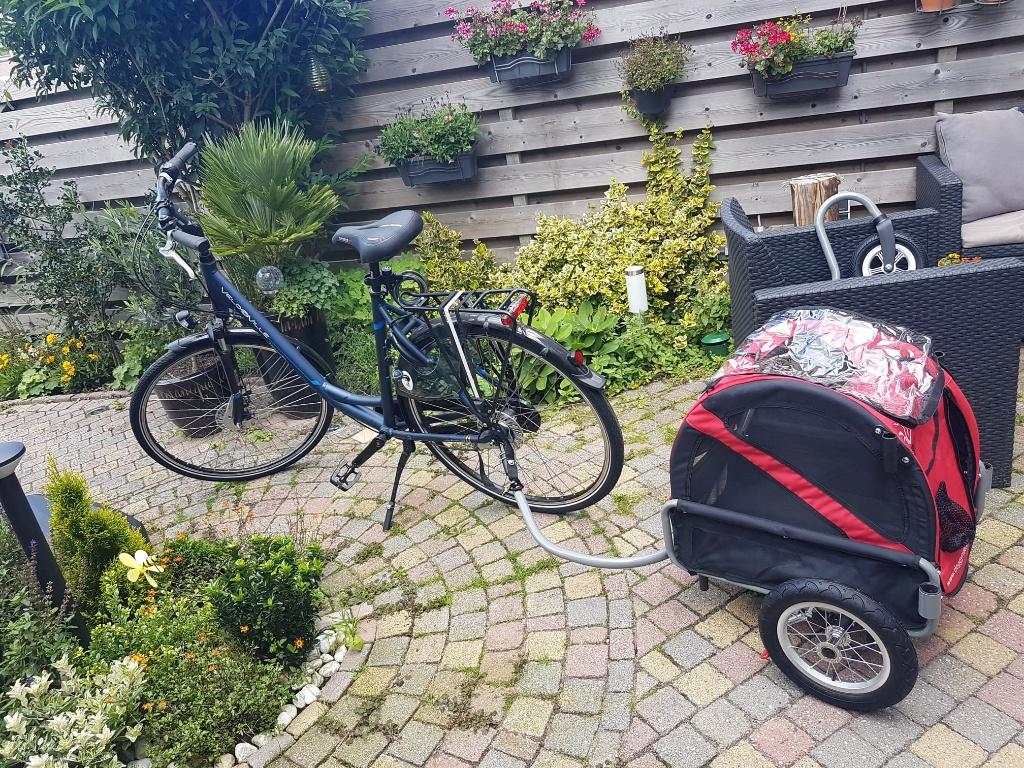 Zo goed als nieuwe DutchDog DoggyRide hondenfietskar, Dieren en Toebehoren, Ophalen, Zo goed als nieuw
