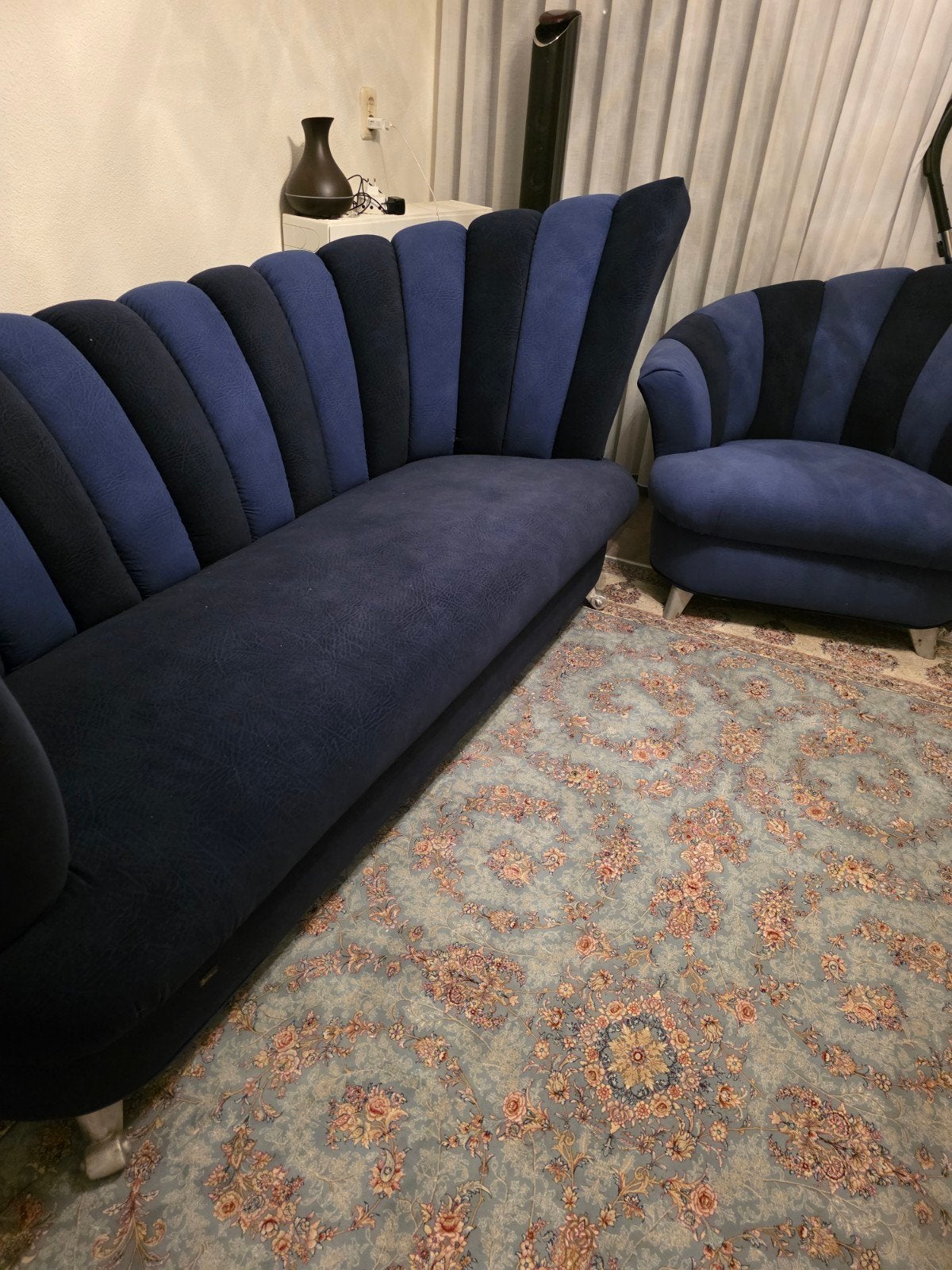 Fritz bank en fauteuil - Nieuwstaat, 75 tot 100 cm, Ophalen of Verzenden, 200 tot 250 cm, Driepersoons
