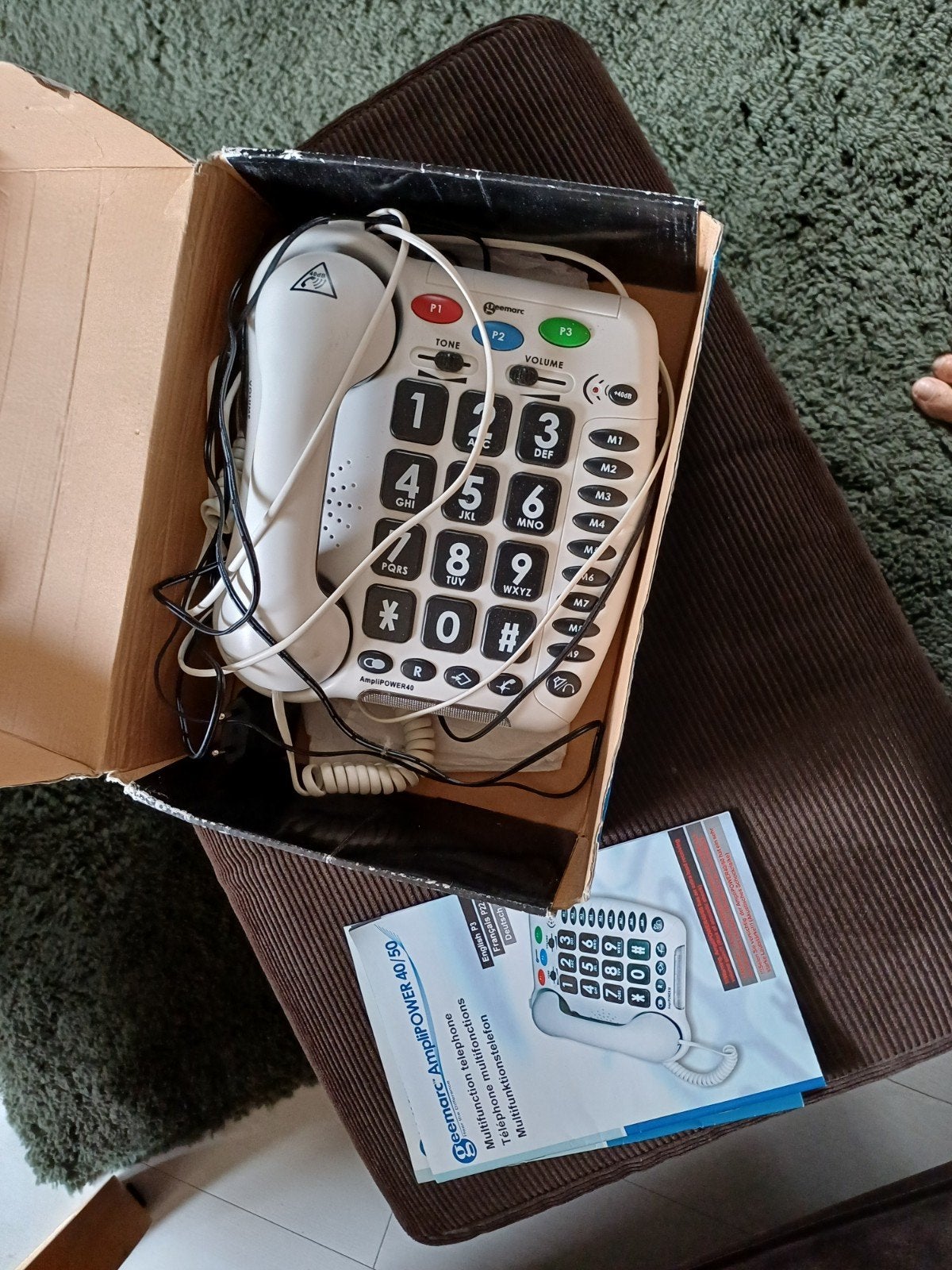 Geemarc AmpliPOWER 40 - Telefoon met grote toetsen, Ophalen of Verzenden, Zo goed als nieuw, 1 handset