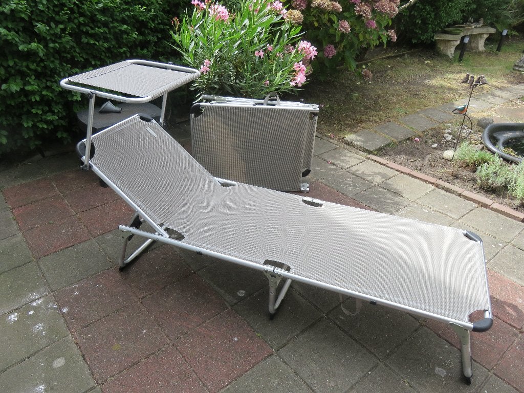 Set ligbedden, Ophalen, Gebruikt, Aluminium, Inklapbaar