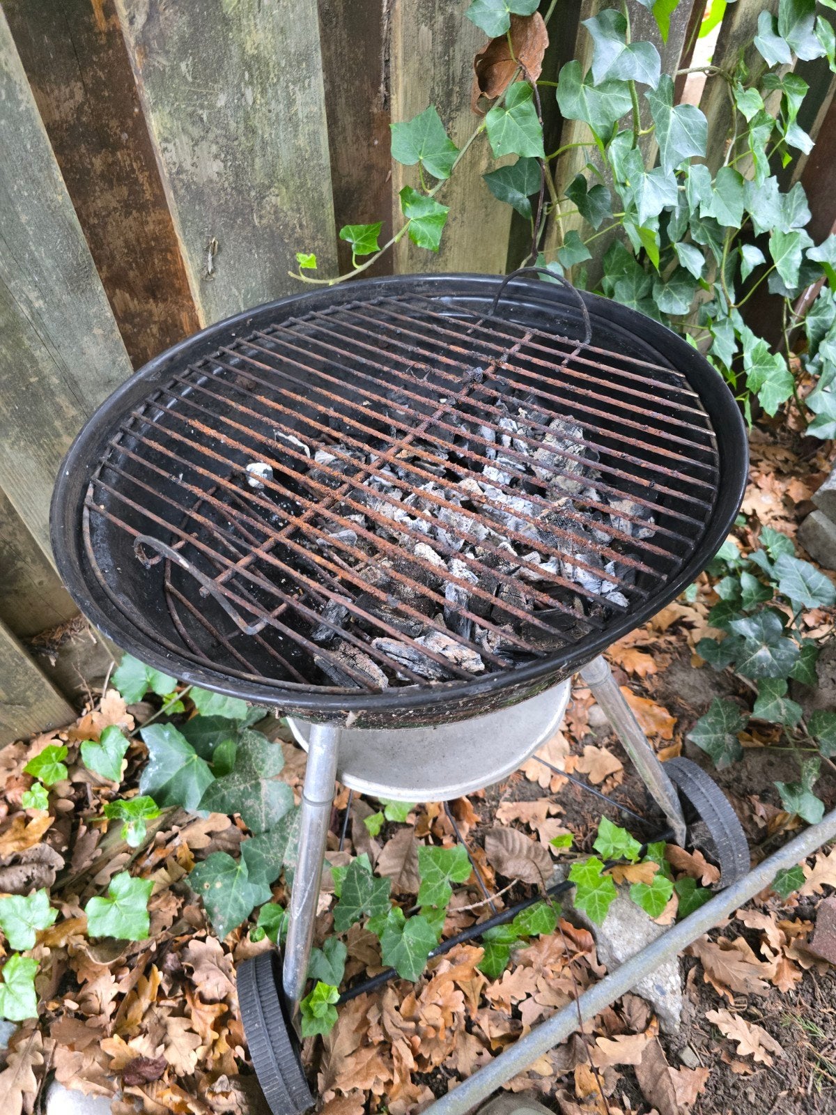 Gebruikte Weber houtskoolbarbecue met wielen, Ophalen, Gebruikt