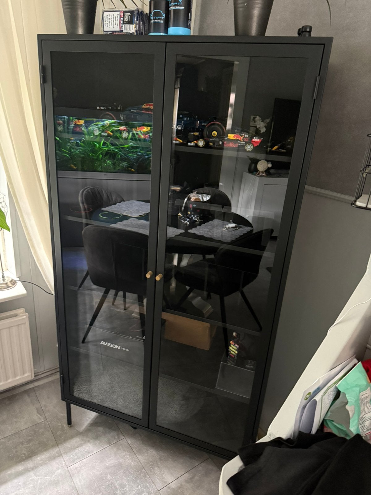 Vritinekast metaal zwart! Hoge kwaliteit ‘ groot, Met plank(en), 75 cm of meer, Zo goed als nieuw, Minder dan 100 cm