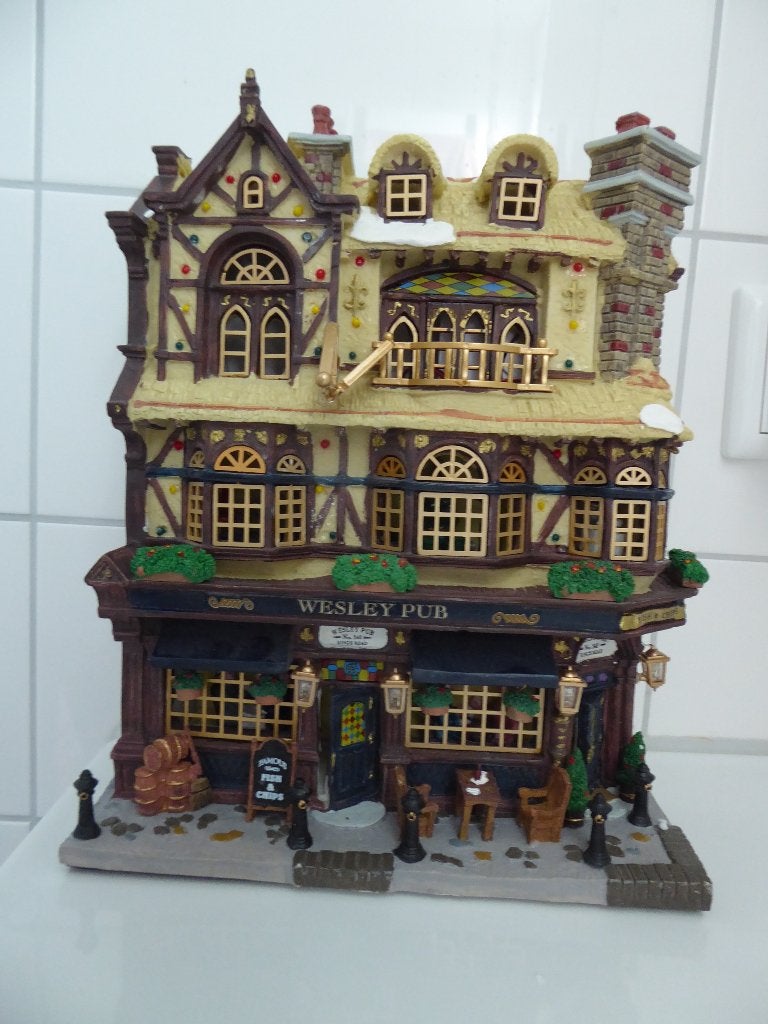 Lemax Facade Item - Wesley pub - Ik ruim alles op, Ophalen of Verzenden, Nieuw