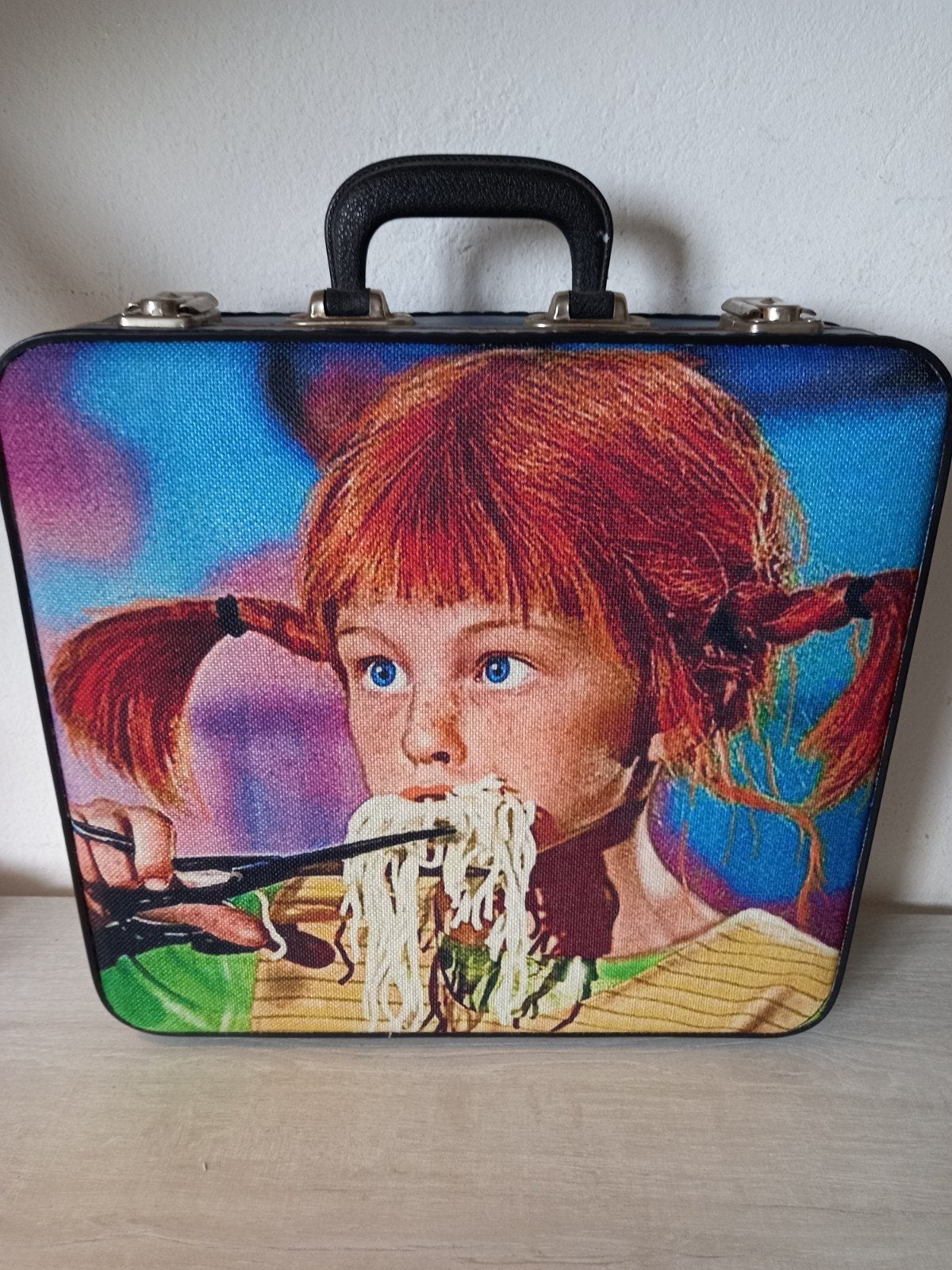 Unieke Pippi Langkous koffer upcycle tas, Ophalen of Verzenden, Zo goed als nieuw, Overige typen