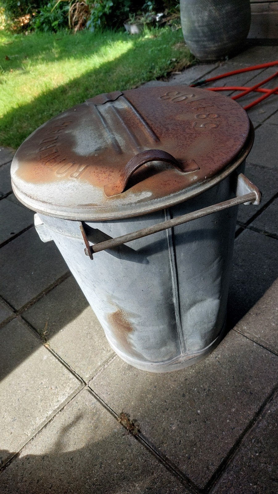 Ouderwetse Vintage Zinken Vuilnisbak Rotterdam, Ophalen of Verzenden