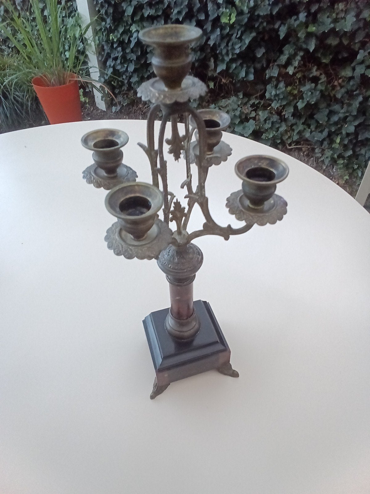 Antieke kandelaar, Antiek en Kunst, Antiek | Kandelaars, Ophalen of Verzenden, Overige materialen