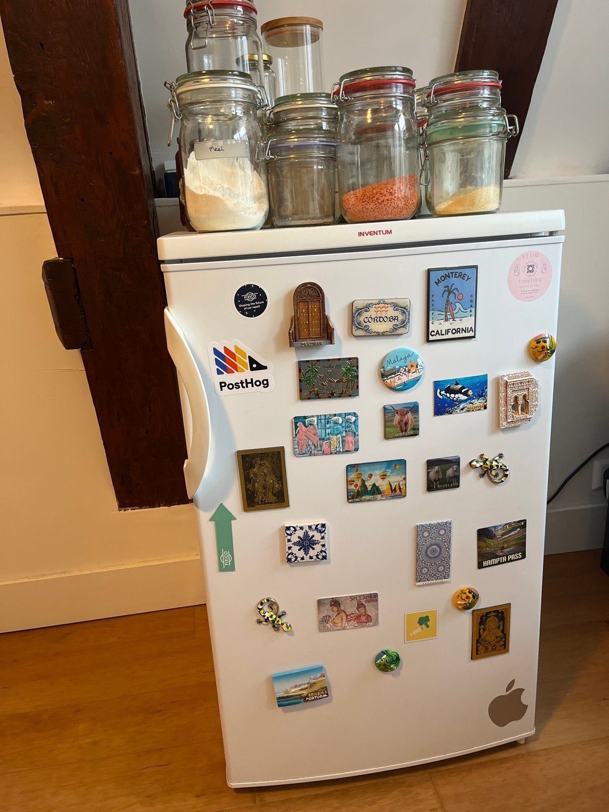 Inventum fridge, 75 tot 100 liter, Zo goed als nieuw, Energieklasse A of zuiniger, 45 tot 60 cm