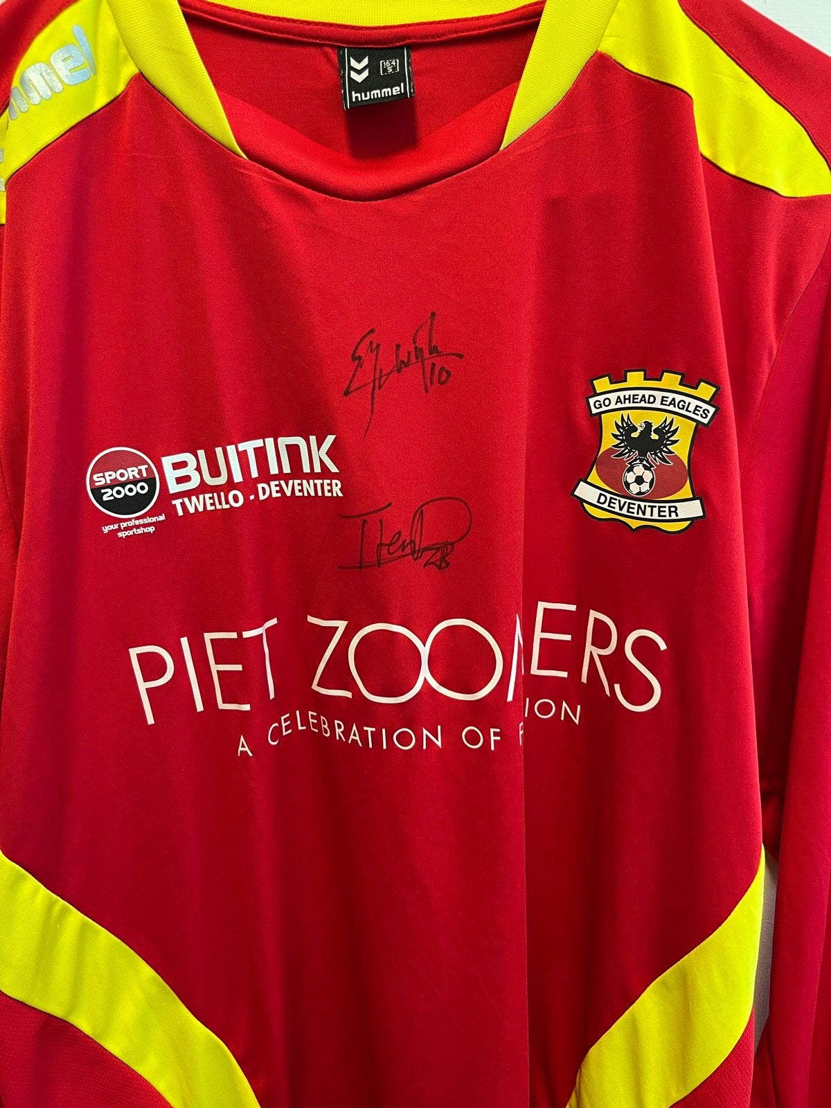 Go Ahead Eagles Thuisshirt Gesigneerd - Maat L, Maat L, Ophalen of Verzenden, Zo goed als nieuw, Shirt