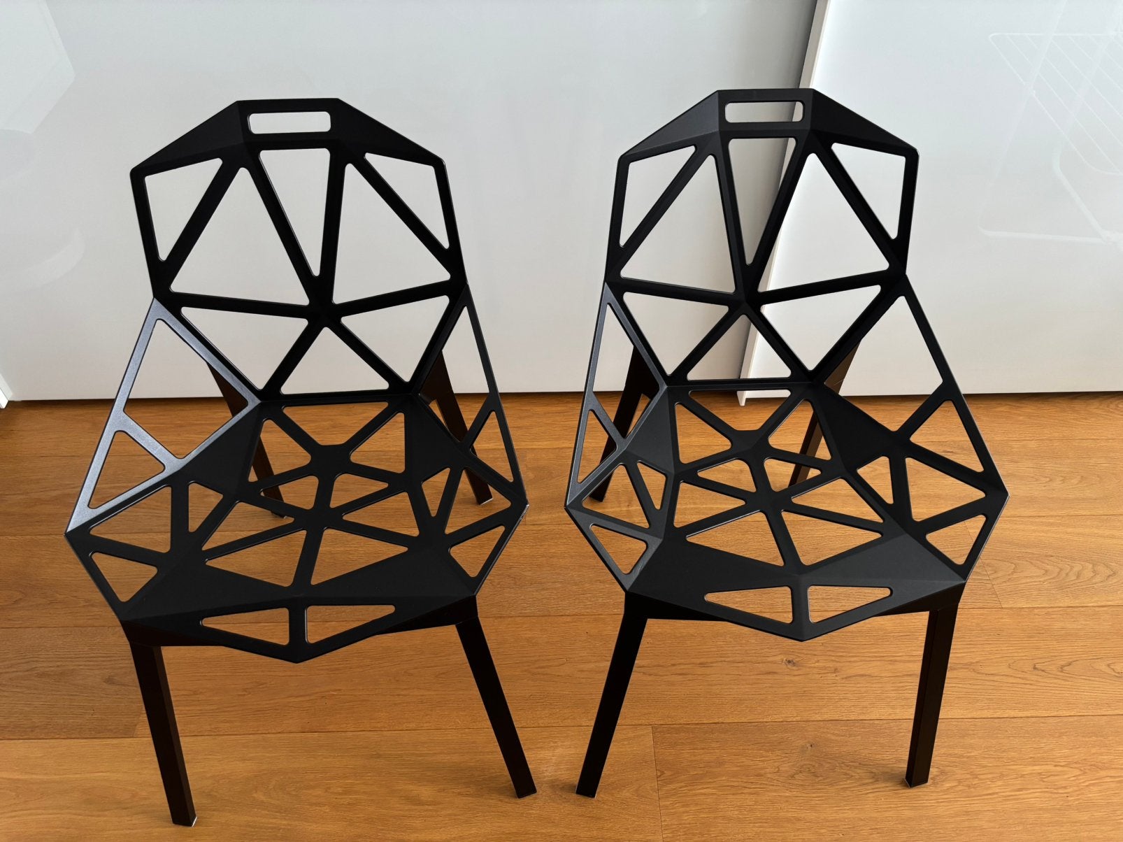 2 x Chair_One Italy Konstantin Grcic design stoelen, Ophalen, Gebruikt, Aluminium, Stapelbaar