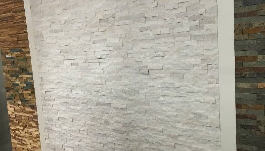 stone panels steenstrips natuursteen Quartsite white 15x60, Tuin en Terras, Keramiek, Nieuw, Ophalen of Verzenden, 10 m² of meer