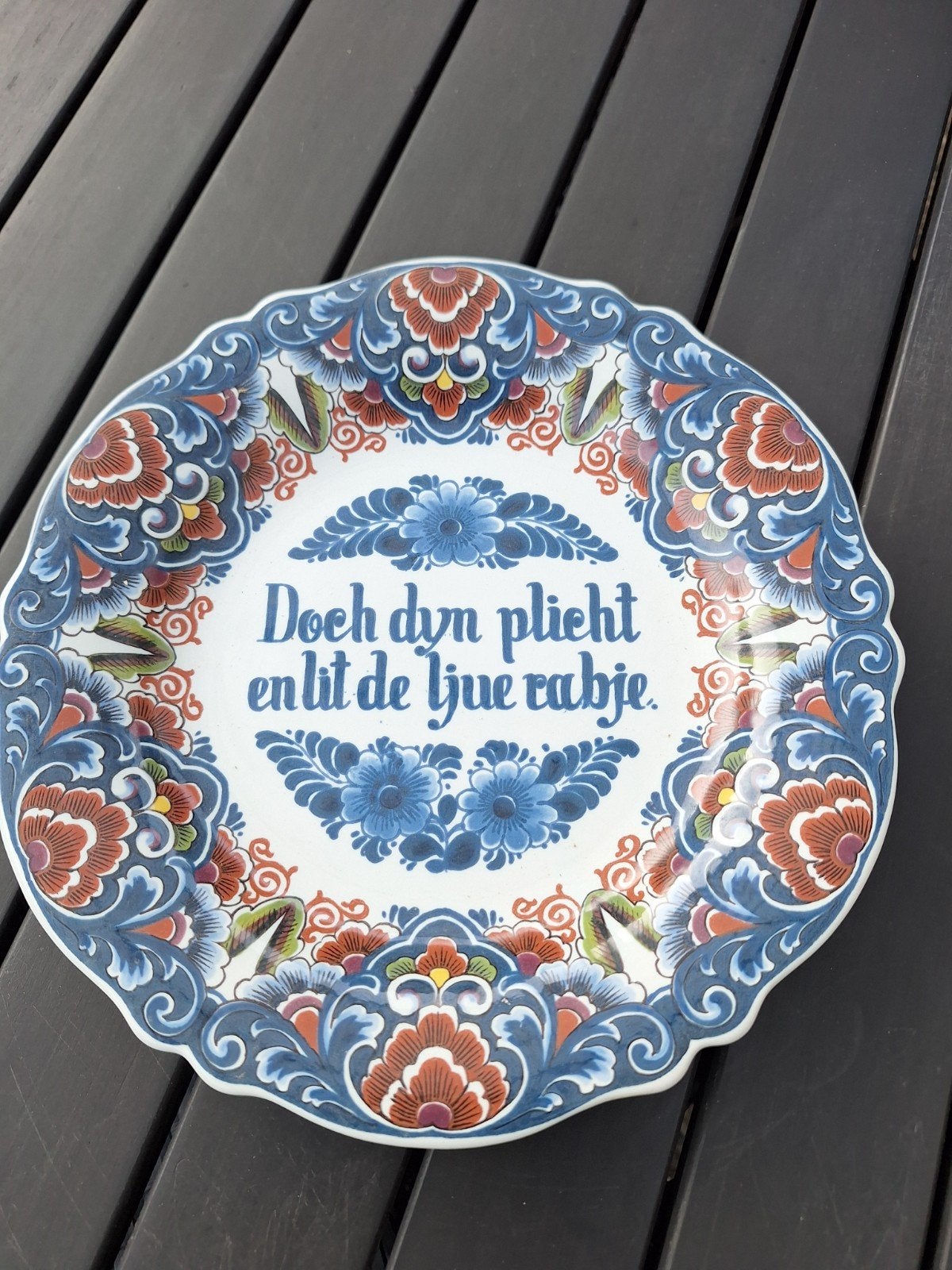 oud fries wandbord.delfts blauw, Antiek en Kunst, Ophalen of Verzenden