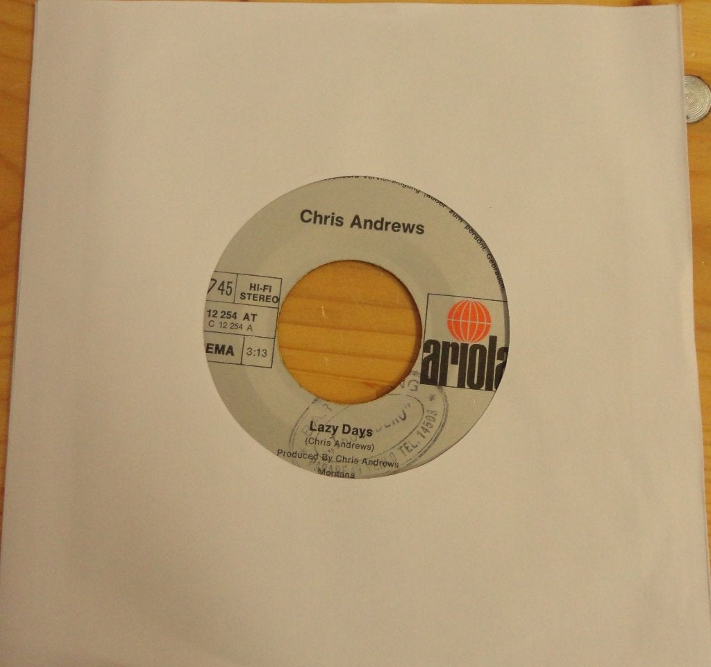 Chris Andrews > Lazy days, Cd's en Dvd's, Vinyl Singles, Ophalen of Verzenden, Gebruikt, 7 inch, Pop
