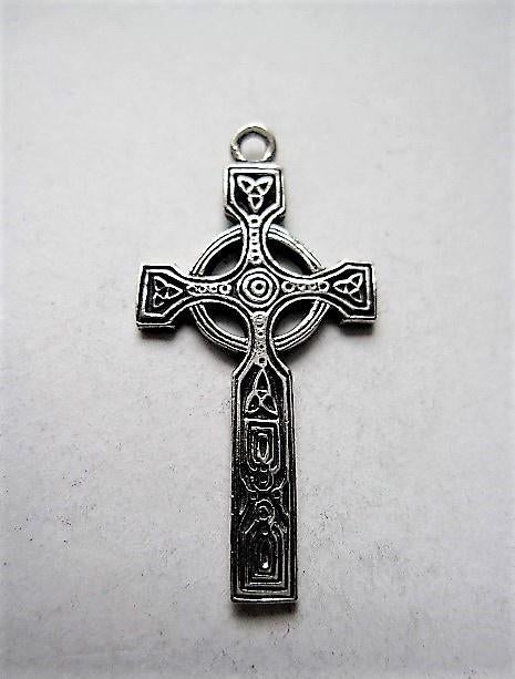 Mooi bewerkt zilveren hanger Keltisch kruis (8041-5), Ophalen, Zo goed als nieuw, Kruis of Symbool, Zilver