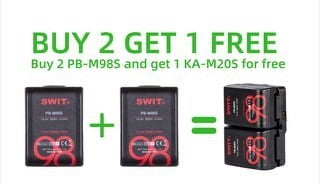 PB-M98S*2+Free KA-M20S KIT, Audio, Tv en Foto, SWIT Electronics Europe GmbH, Overige merken, Nieuw, Accu