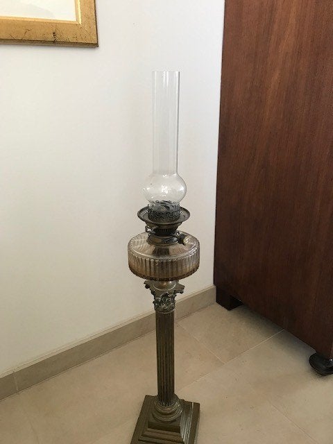 oude olie lamp, Antiek en Kunst, Antiek | Lampen, Ophalen