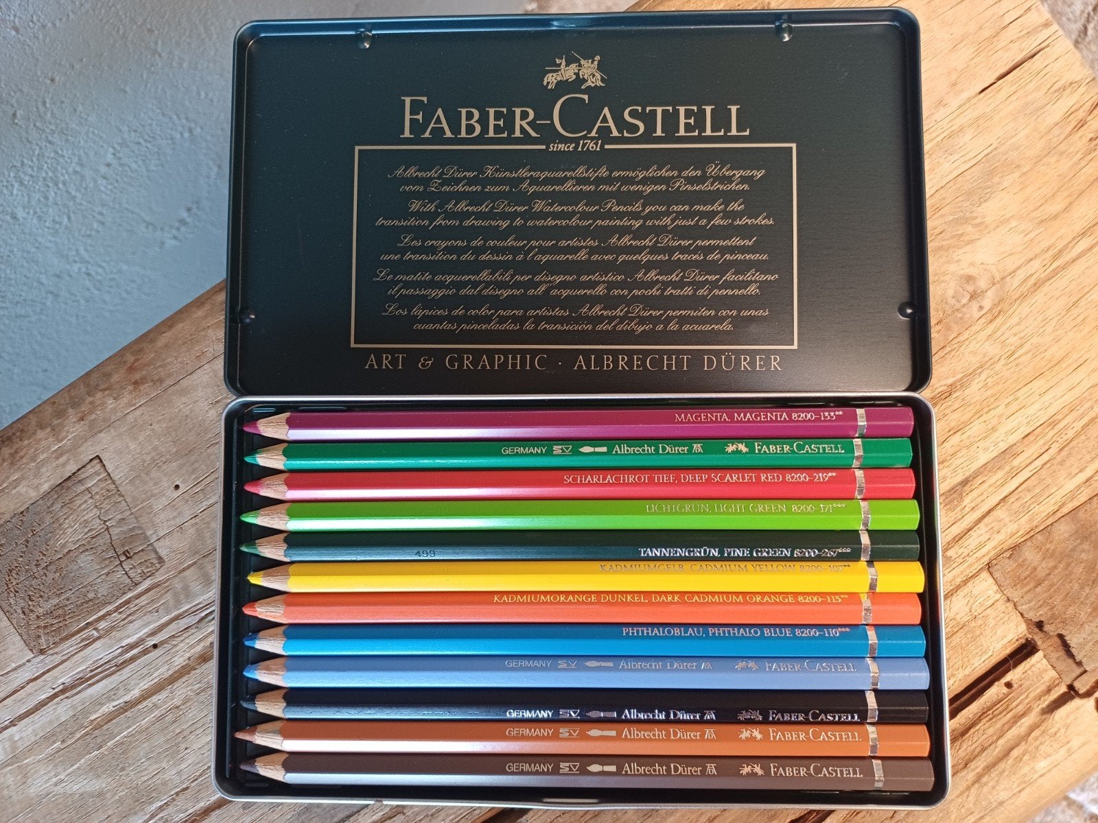Faber Castell Albrecht Dürer aquarel potloden 12 st, Ophalen of Verzenden, Zo goed als nieuw, Potlood of Stift