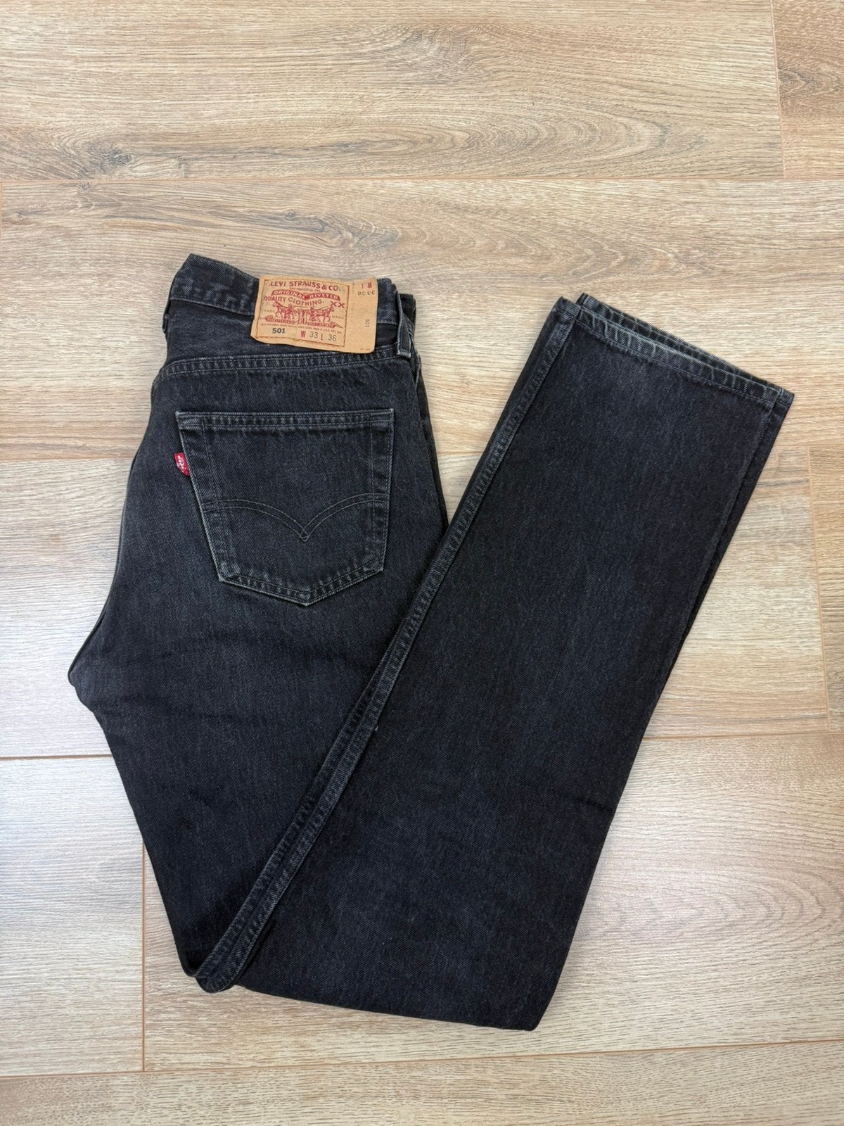 Levi’s 501 Jeans Straight Zwart W33/L36, Ophalen of Verzenden, Zo goed als nieuw, Zwart, W33 - W34 (confectie 48/50)